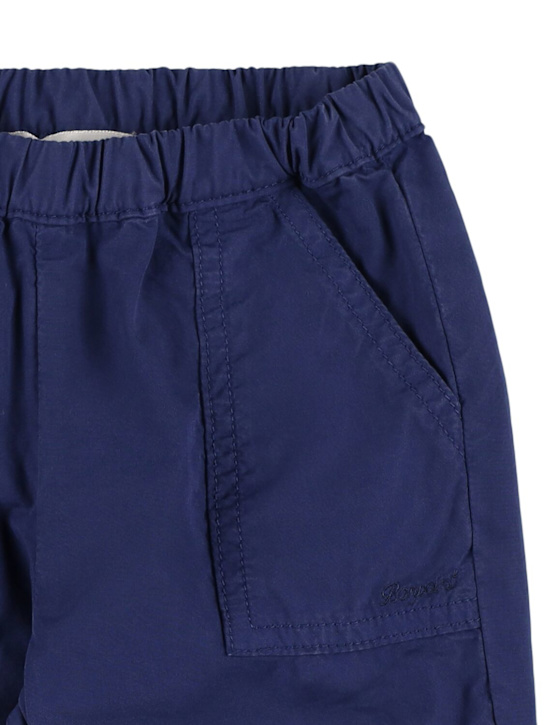 Bonpoint: Pantaloni in popeline di cotone - Blu - kids-boys_1 | Luisa Via Roma