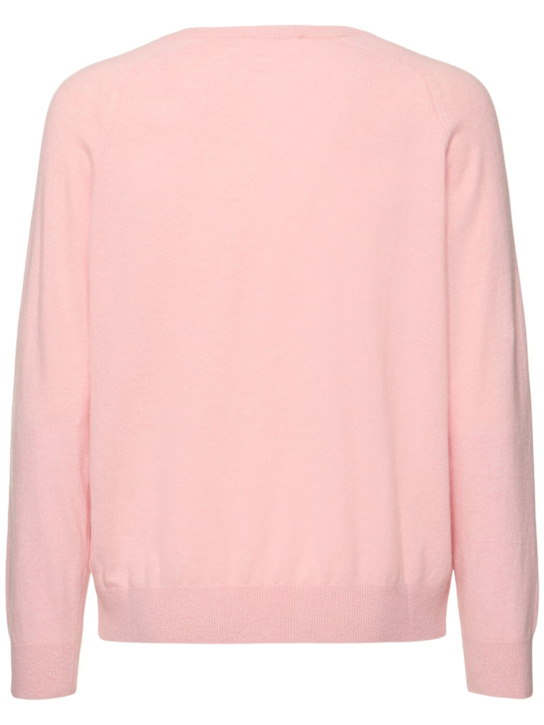 Dunst: Unisex loose v-neck sweater - Pink - men_3 | Luisa Via Roma