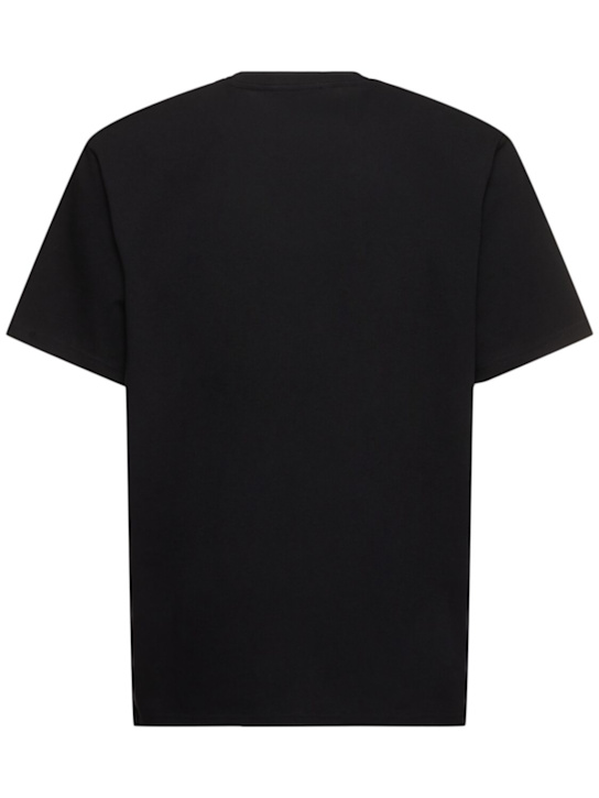 JW Anderson: Anchor embroidery t-shirt - Black - men_3 | Luisa Via Roma