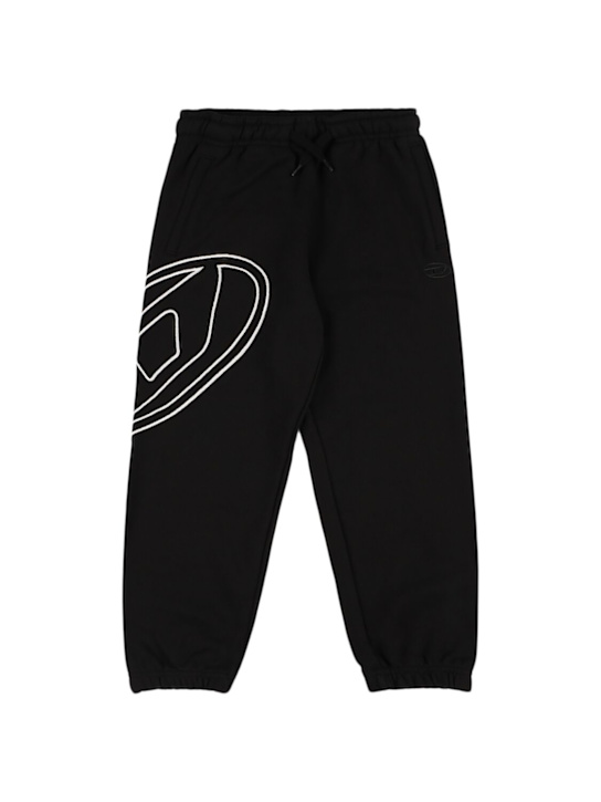 Diesel Kids: Logo cotton sweatpants - kids-boys_0 | Luisa Via Roma