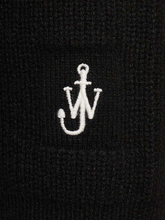 JW Anderson: Half-zip sweater - Black - men_4 | Luisa Via Roma