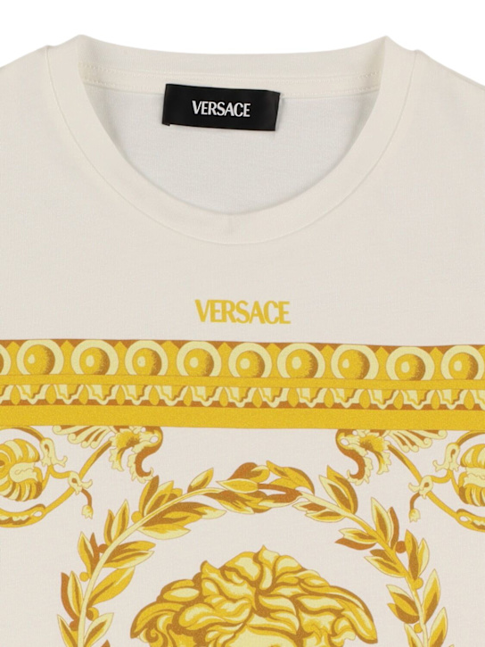 Versace: Printed cotton jersey t-shirt - kids-boys_1 | Luisa Via Roma