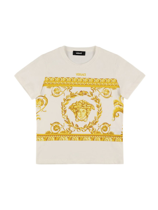 Versace: Printed cotton jersey t-shirt - kids-boys_0 | Luisa Via Roma