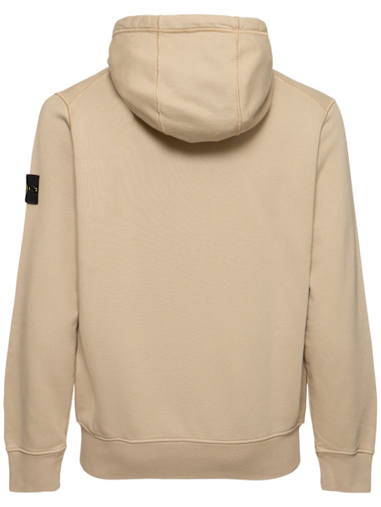 Stone Island: Cotton zip hoodie - men_3 | Luisa Via Roma