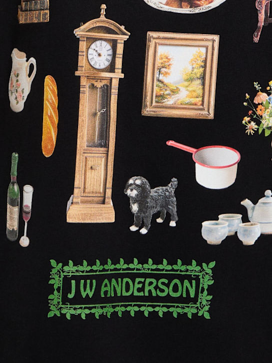 JW Anderson: Diorama printed t-shirt - Black - men_4 | Luisa Via Roma