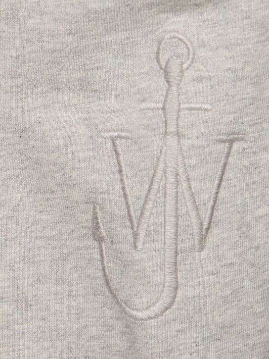 JW Anderson: Sweat-shirt à demi-zippé - Gris Clair - men_4 | Luisa Via Roma