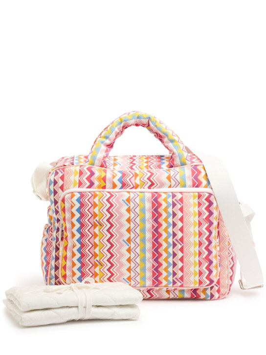 Missoni: Printed nylon changing bag - Multicolor - kids-girls_0 | Luisa Via Roma