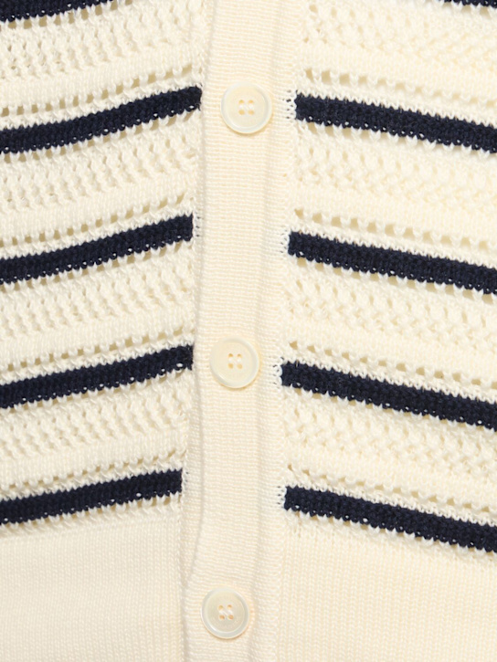 Dunst: Unisex open collared cardigan - Ivory - men_4 | Luisa Via Roma