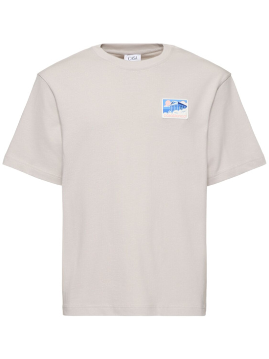 Casablanca: Greek Temple rubber patch t-shirt - men_0 | Luisa Via Roma