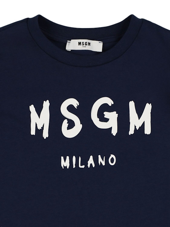 MSGM: コットンジャージーTシャツ - kids-girls_1 | Luisa Via Roma