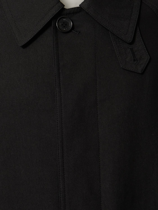 Dunst: Unisex cotton blend mac coat - Black - men_4 | Luisa Via Roma