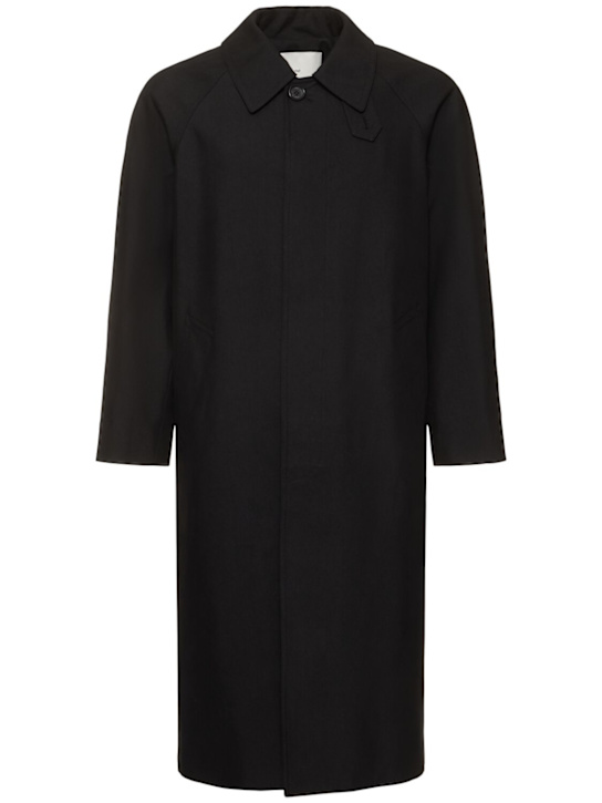Dunst: Unisex cotton blend mac coat - Black - men_0 | Luisa Via Roma