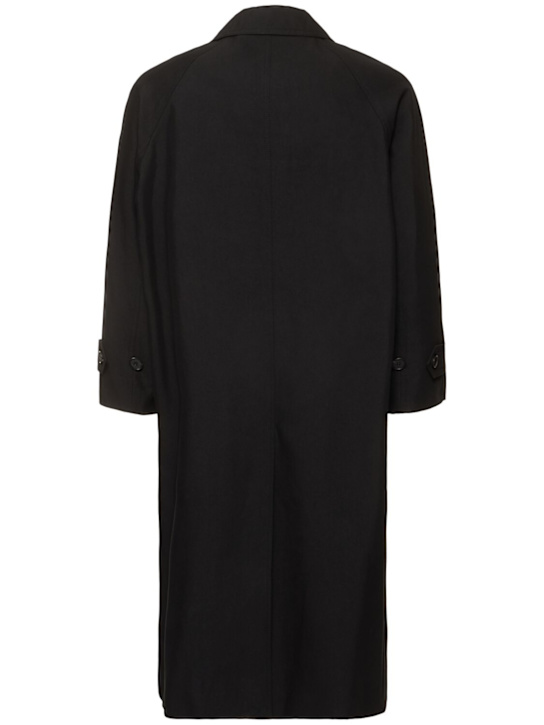 Dunst: Unisex cotton blend mac coat - Black - men_3 | Luisa Via Roma