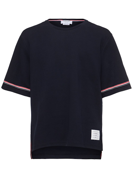 Thom Browne: Rugby Fit コットンTシャツ - men_0 | Luisa Via Roma