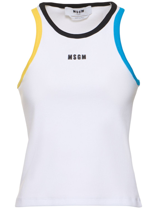 Logo jersey tank top - Thumbnail 1