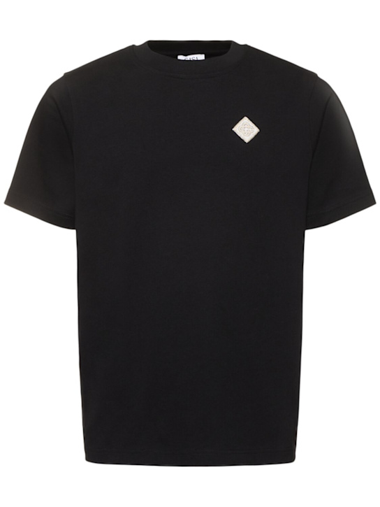 Casablanca: Pearl Diamond CC patch t-shirt - men_0 | Luisa Via Roma