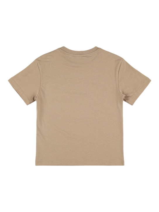 MSGM: Printed cotton jersey t-shirt - Beige - kids-boys_2 | Luisa Via Roma