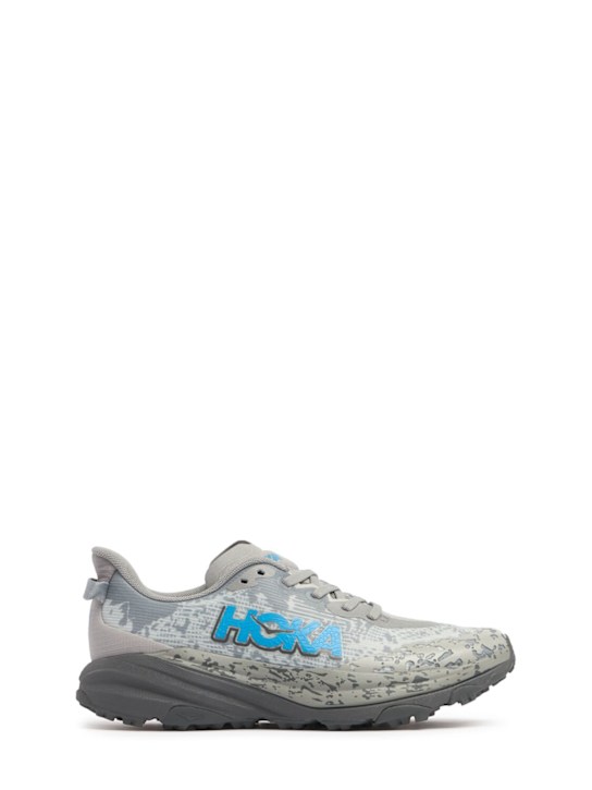 Hoka: Speedgoat 6 lace-up sneakers - Grey - kids-boys_0 | Luisa Via Roma