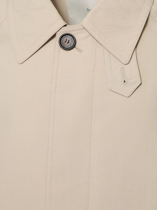 Dunst: Unisex cotton blend mac coat - Beige - men_4 | Luisa Via Roma