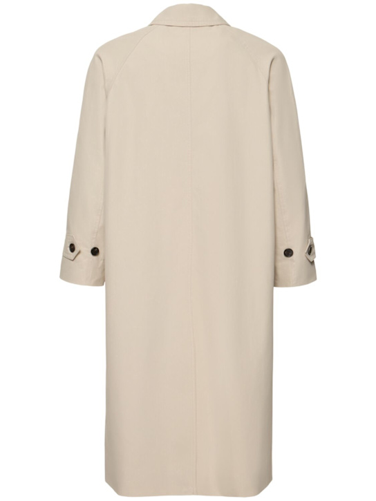 Dunst: Unisex cotton blend mac coat - Beige - men_3 | Luisa Via Roma