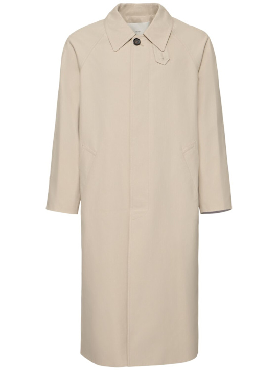 Dunst: Unisex cotton blend mac coat - Beige - men_0 | Luisa Via Roma