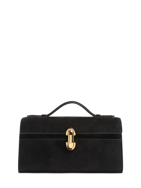 Savette: Symmetry suede pochette - women_0 | Luisa Via Roma