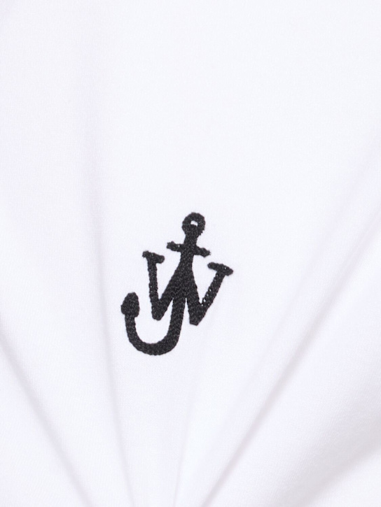 JW Anderson: Anchor embroidery t-shirt - White - men_4 | Luisa Via Roma