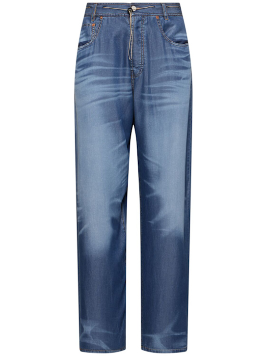 Magliano: Officina loose lyocell jeans - Indigo - men_0 | Luisa Via Roma
