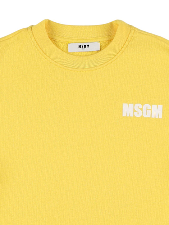 MSGM: Logo印花棉质卫衣 - kids-girls_1 | Luisa Via Roma