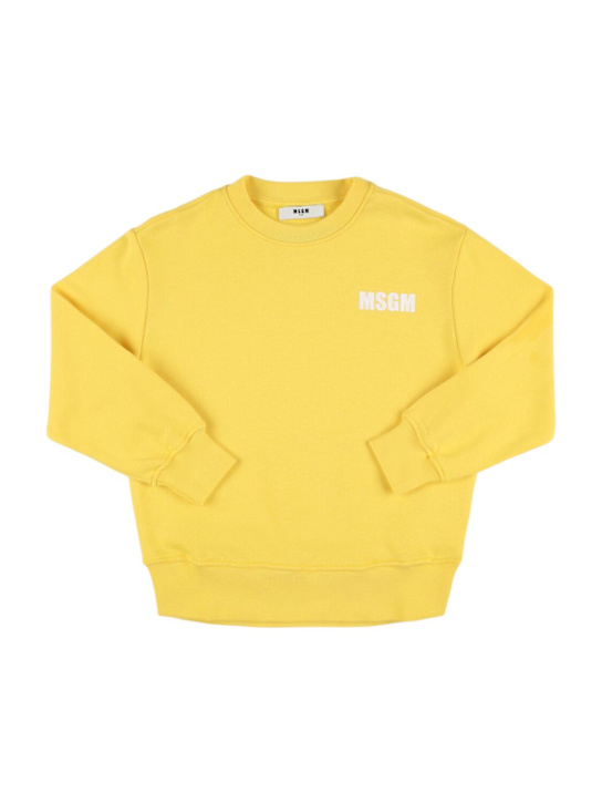 MSGM: Logo印花棉质卫衣 - kids-girls_0 | Luisa Via Roma