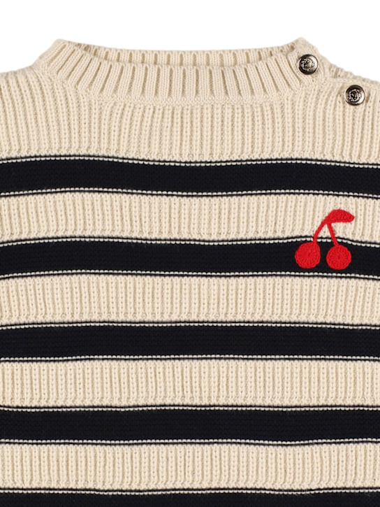 Bonpoint: コットンニットセーター - kids-girls_1 | Luisa Via Roma