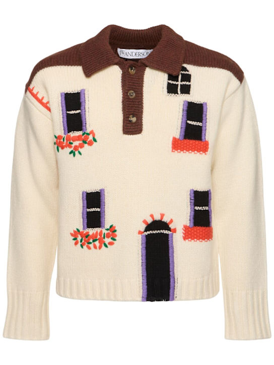 JW Anderson: House polo sweater - men_0 | Luisa Via Roma