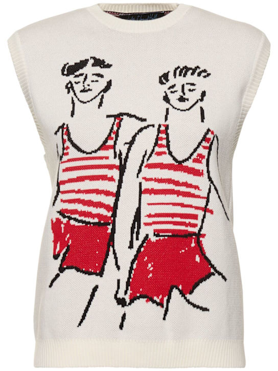 MSGM: Cotton jersey top - women_0 | Luisa Via Roma