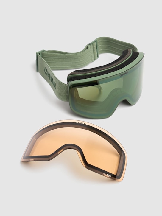 Chimi: 01 Light Green ski goggles - men_1 | Luisa Via Roma