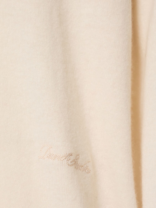 Dunst: Unisex loose v-neck sweater - Ivory - men_4 | Luisa Via Roma