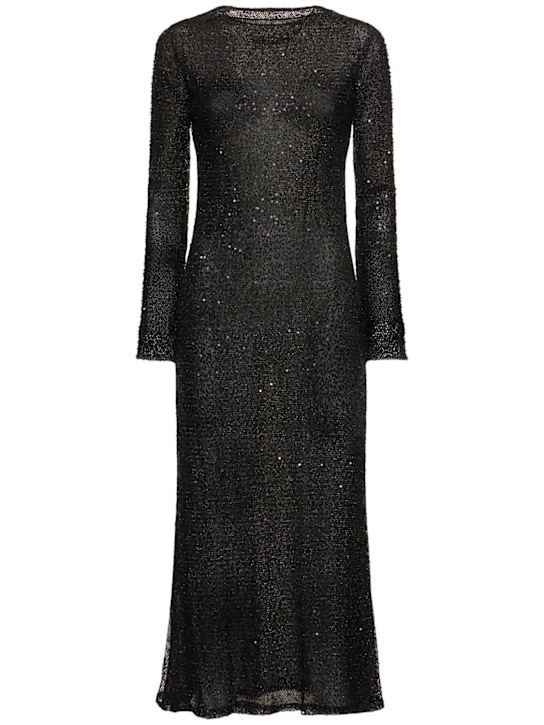 Proenza Schouler: Marlowe sequined long dress - Black - women_0 | Luisa Via Roma