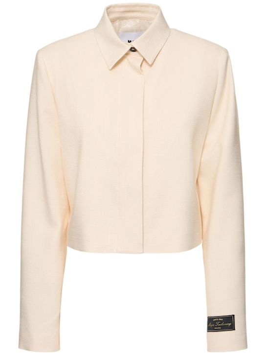 Gabardine crop jacket