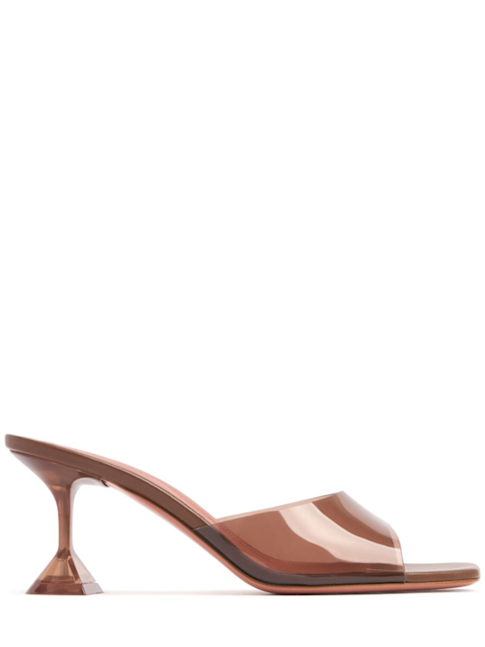 Amina Muaddi: 70mm Lupita Glass PVC mules - women_0 | Luisa Via Roma