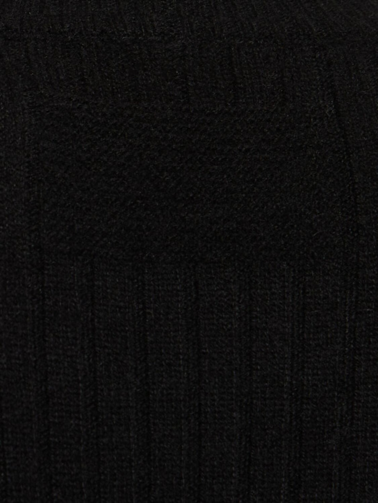 Guest In Residence: Wide rib knit cashmere long dress - Black - women_4 | Luisa Via Roma