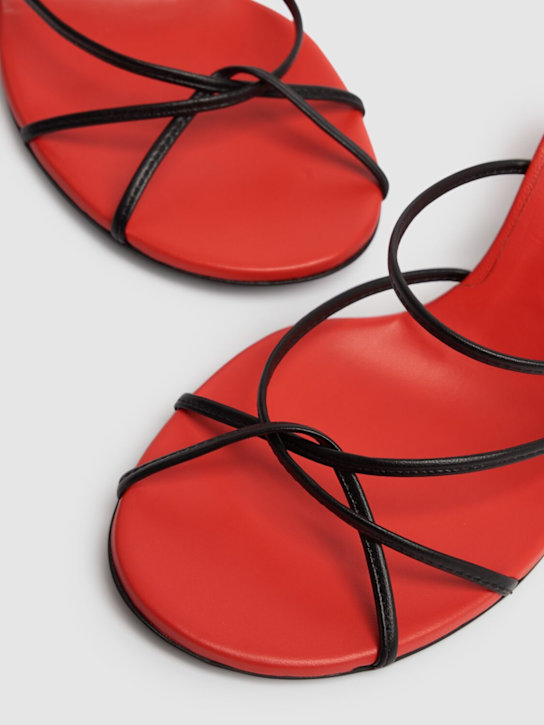 Christopher Esber: 70mm Blaze leather sandals - Black/Red - women_3 | Luisa Via Roma
