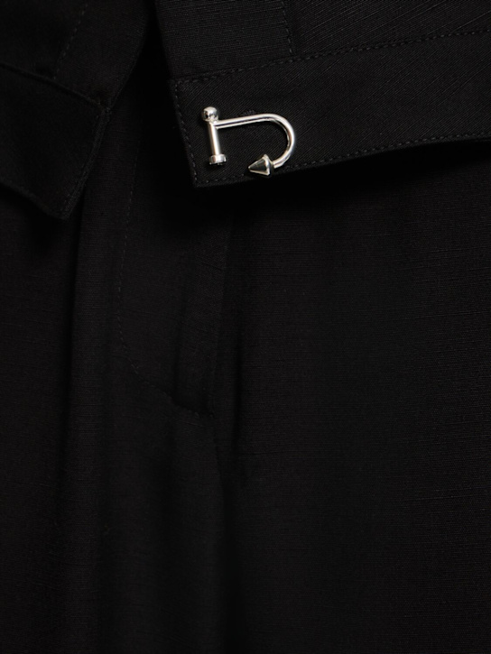 JW Anderson: Tailored fold over wide leg pants - Black - women_4 | Luisa Via Roma