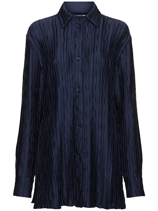 Marley pleated satin shirt - Thumbnail 1