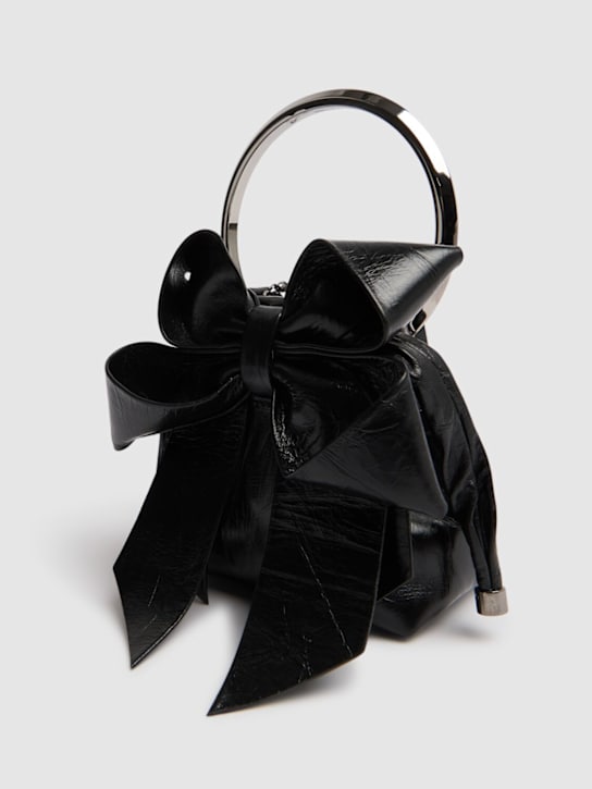 Jimmy Choo: Micro Bon Bon top handle bag - Black/Silver - women_3 | Luisa Via Roma