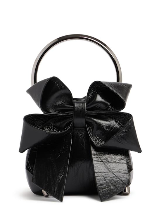 Jimmy Choo: Micro Bon Bon top handle bag - Black/Silver - women_0 | Luisa Via Roma