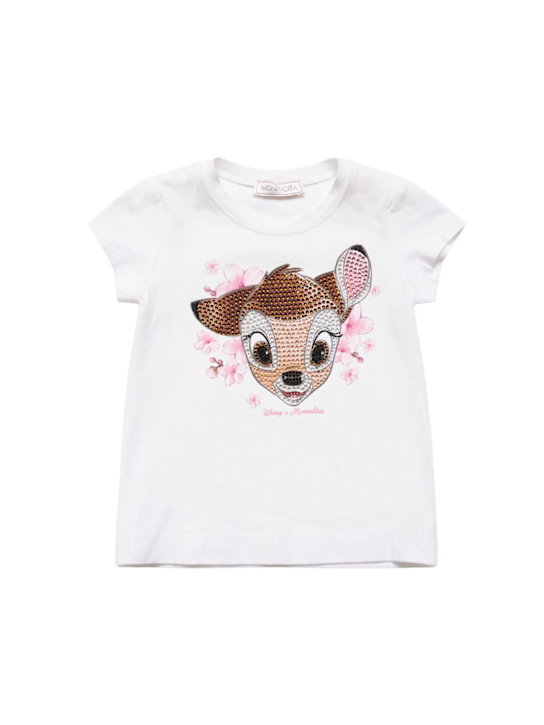 Monnalisa: T-shirt in jersey con stampa - kids-girls_0 | Luisa Via Roma