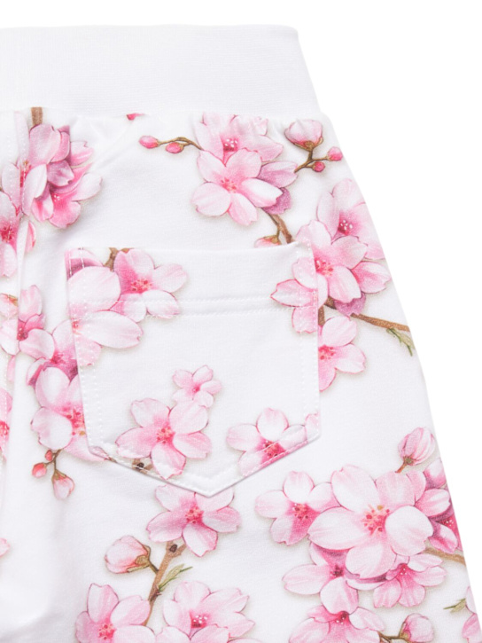 Monnalisa: コットンブレンドスウェットパンツ - ホワイト - kids-girls_1 | Luisa Via Roma