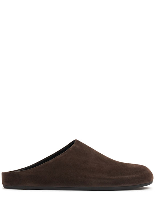 Officine Creative: Babouche suede mules - men_0 | Luisa Via Roma