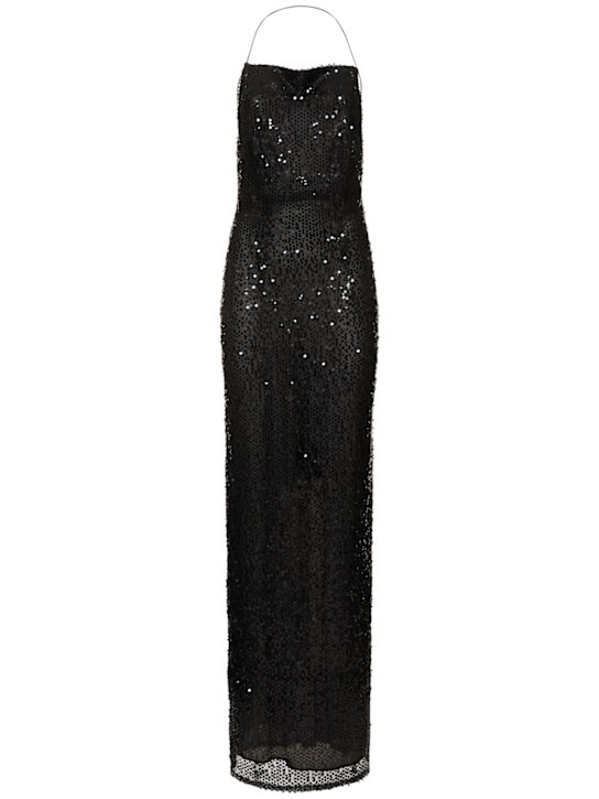 Hebe sequined open back gown - Thumbnail 1