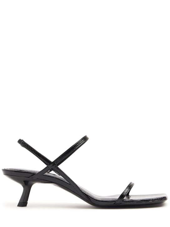 ANINE BING: 50mm Hilda leather sandals - Black - women_0 | Luisa Via Roma