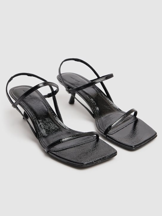 ANINE BING: 50mm Hilda leather sandals - Black - women_2 | Luisa Via Roma